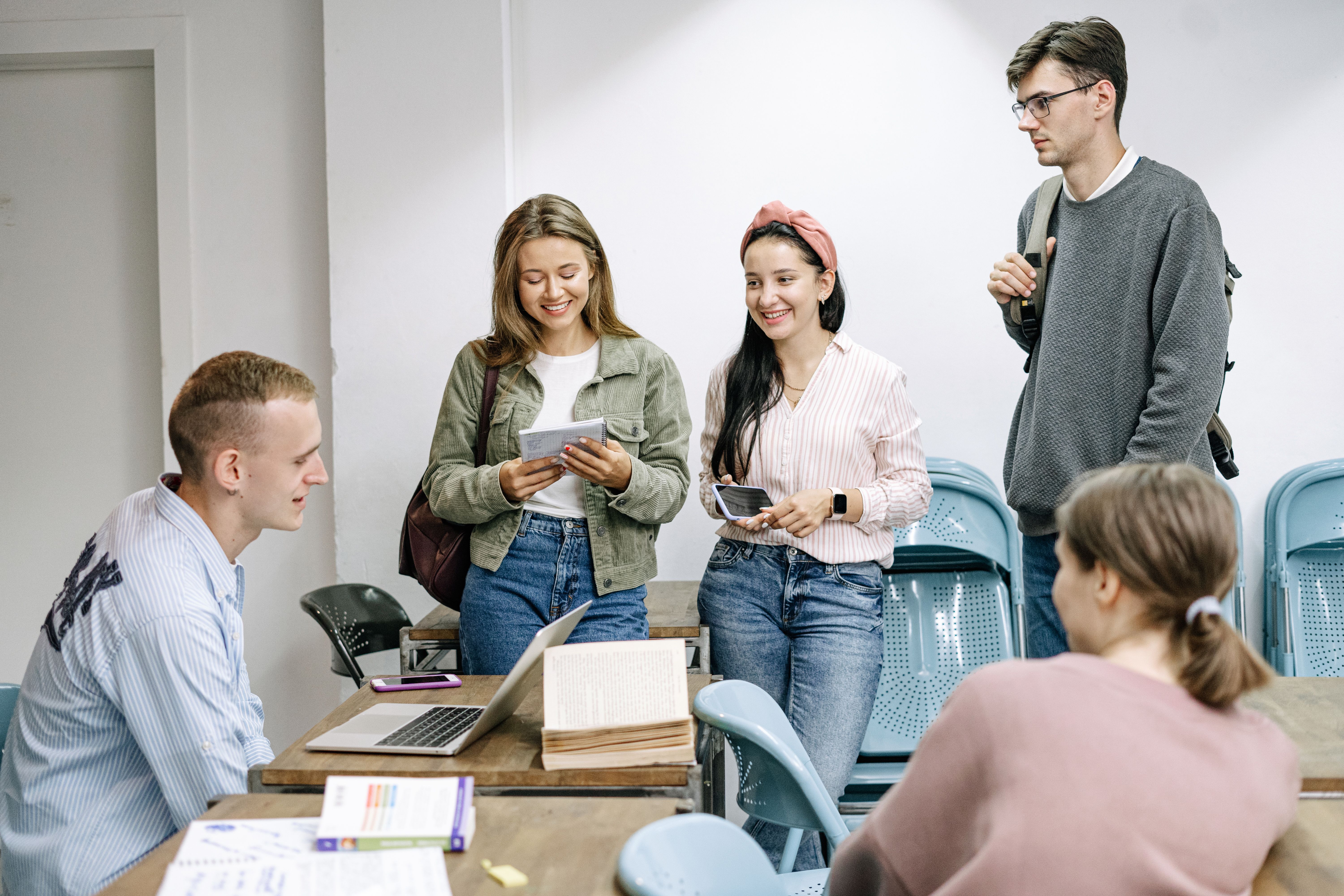 Groupe d'apprenants en cours de langue